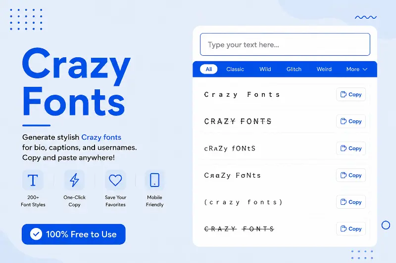 Crazy Fonts Generator