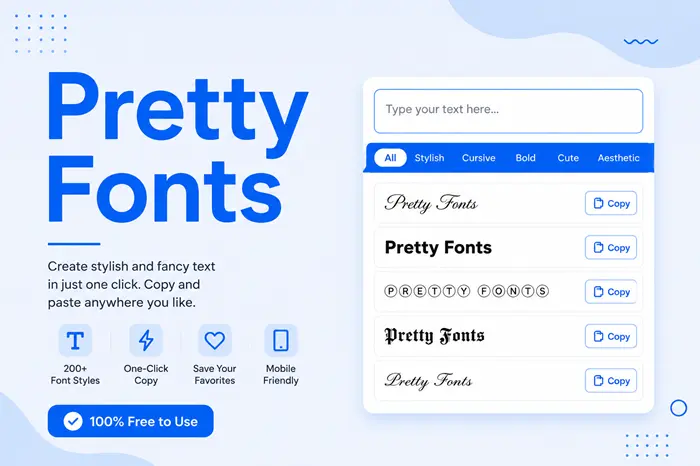 Pretty Fonts Generator